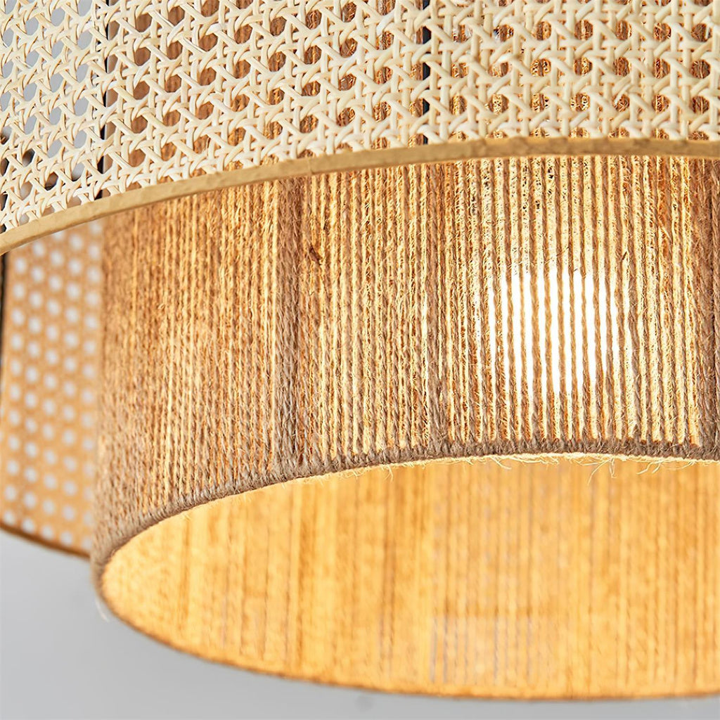 Suspension TRIEL rotin vue de profil – Klaross