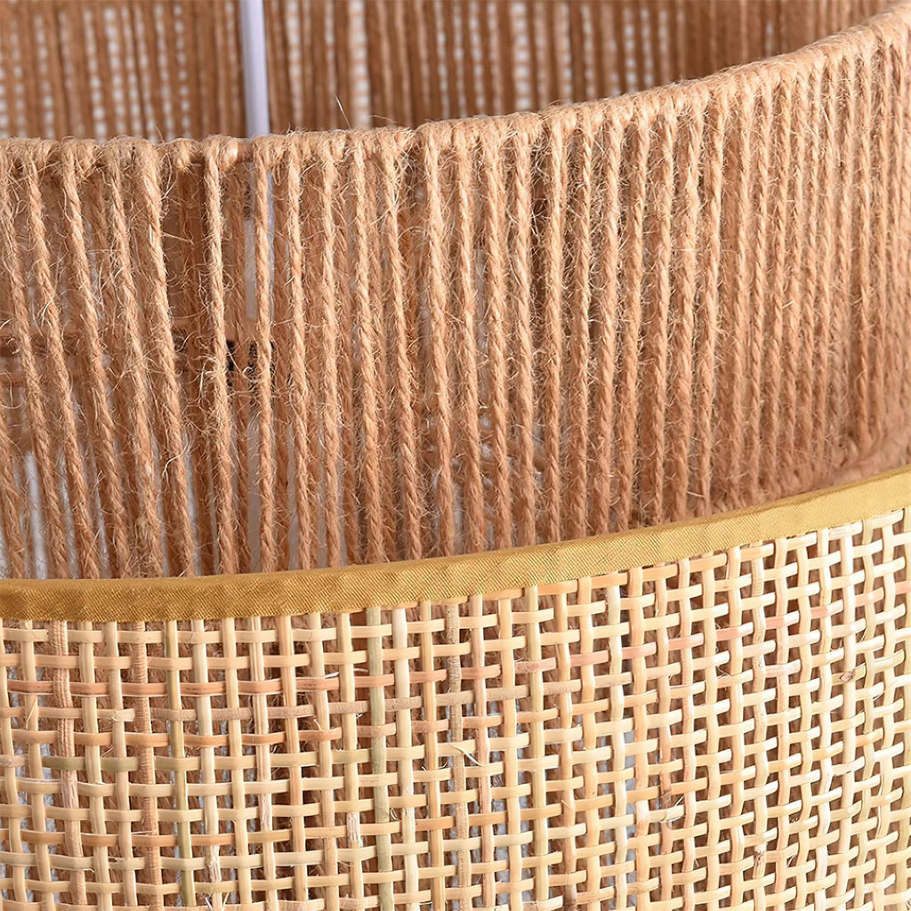 Suspension TRIEL éclairage naturel rotin tressé – Klaross