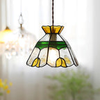 Suspension Quartz détail matière verre en vitrail style Tiffany – Klaross