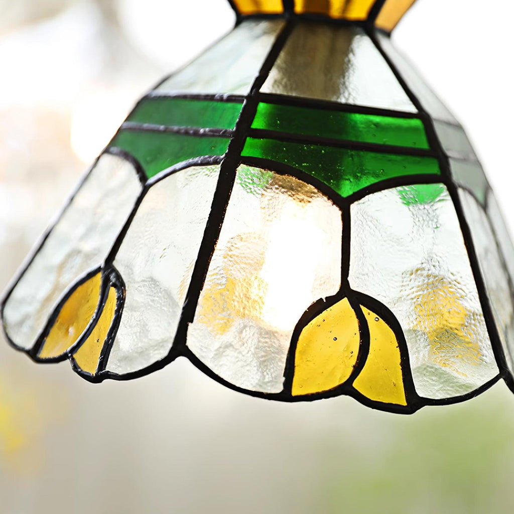 Suspension Quartz luminaire design en vitrail style Tiffany – Klaross