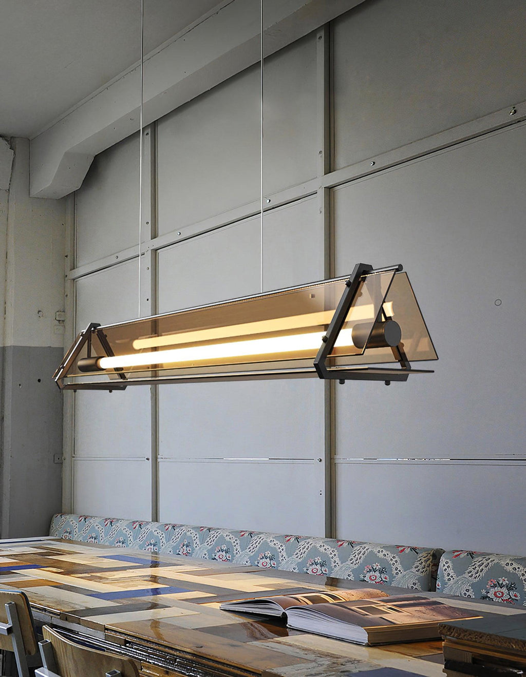 Suspension minimaliste BEVOX en verre – luminaire design salon – Klaross