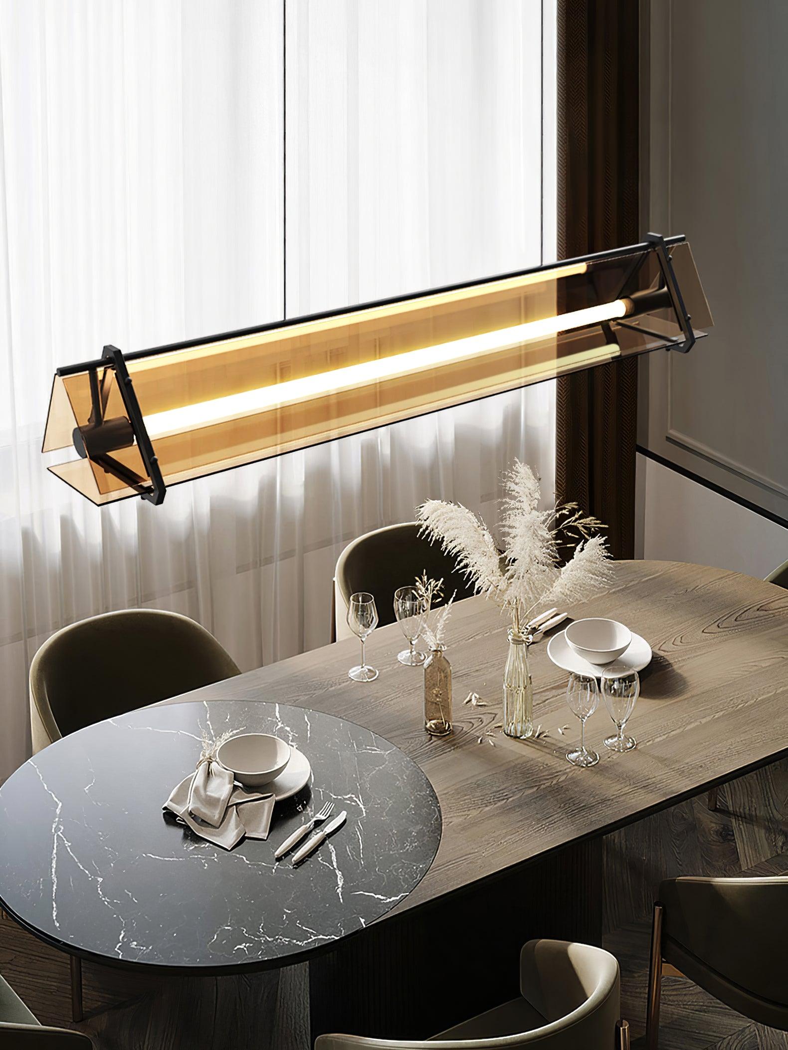 Suspension minimaliste BEVOX en verre – luminaire design salon – Klaross