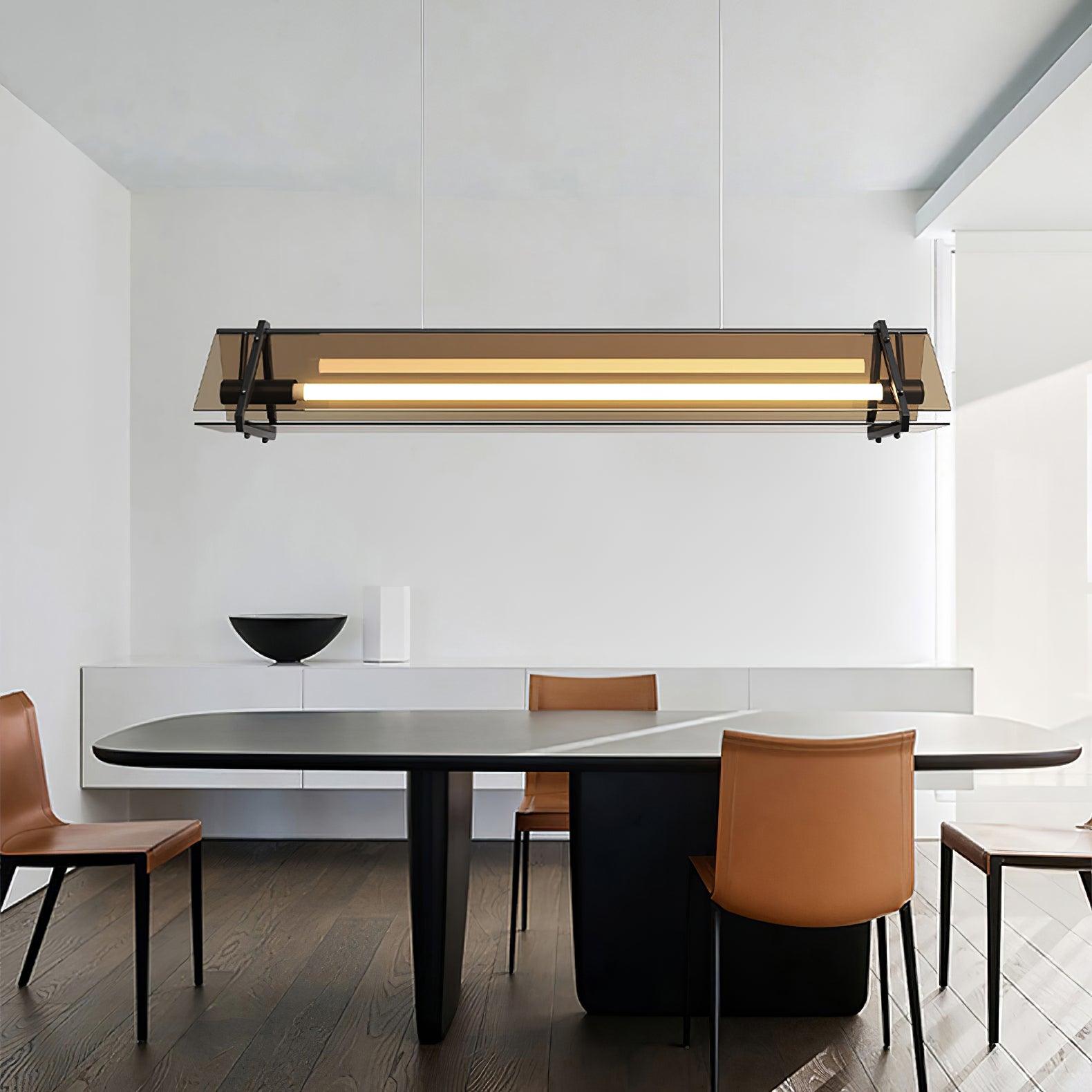 Suspension minimaliste BEVOX en verre – luminaire design salon – Klaross
