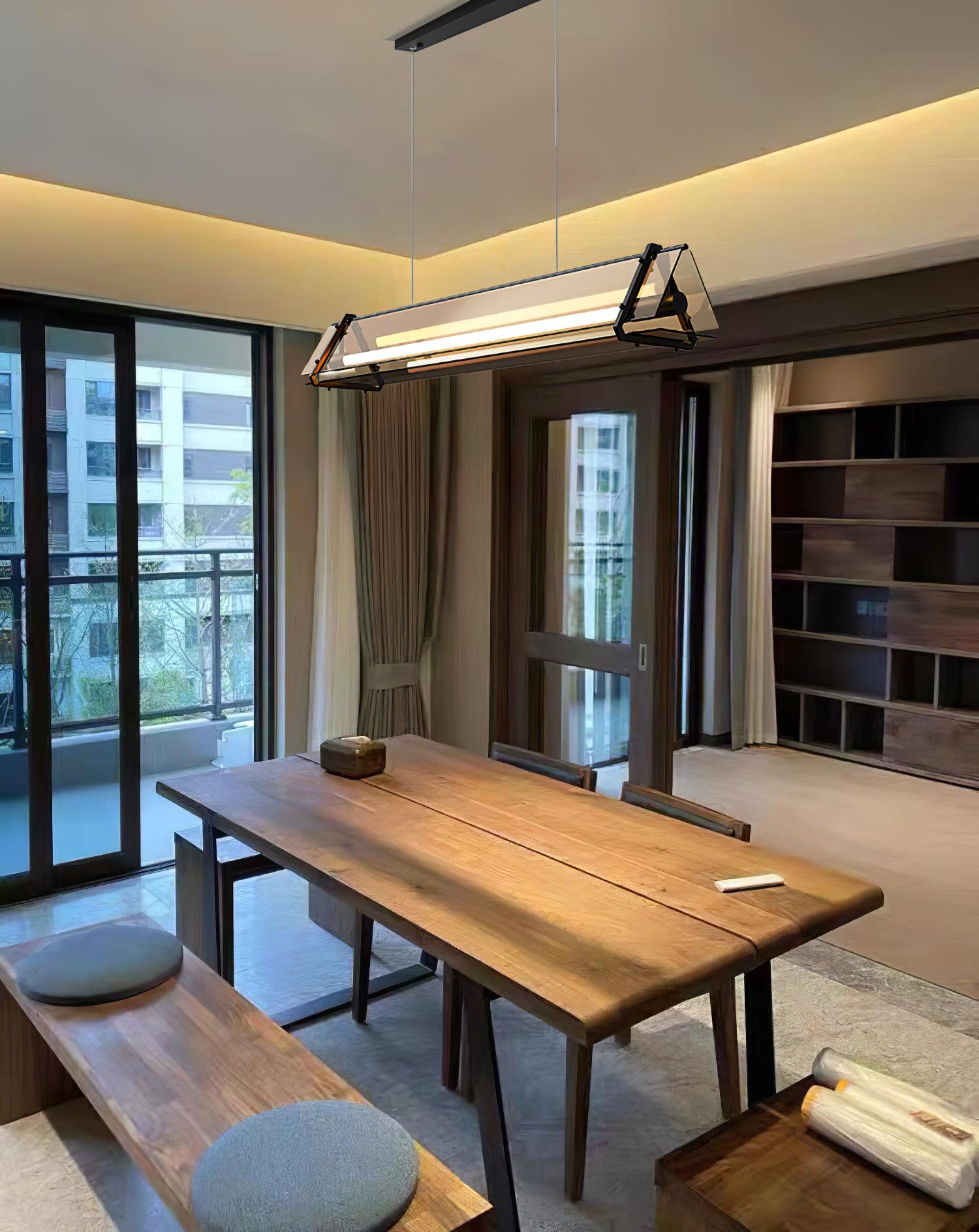 Suspension minimaliste BEVOX en verre – luminaire design salon – Klaross