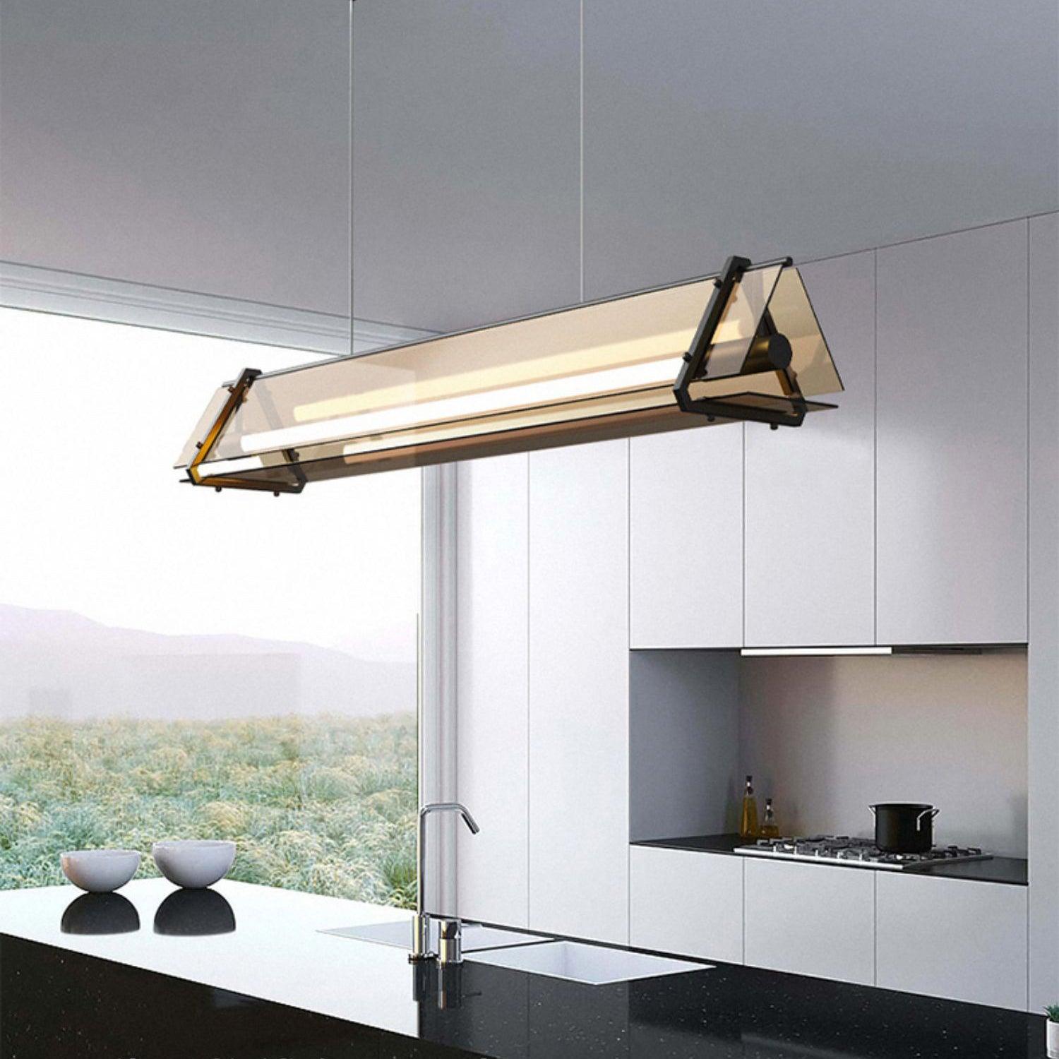 Suspension minimaliste BEVOX en verre – luminaire design salon – Klaross