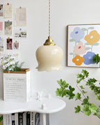 Suspension design BRIXO en laiton – luminaire design salon – Klaross