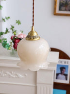Suspension design BRIXO en laiton – luminaire design salon – Klaross