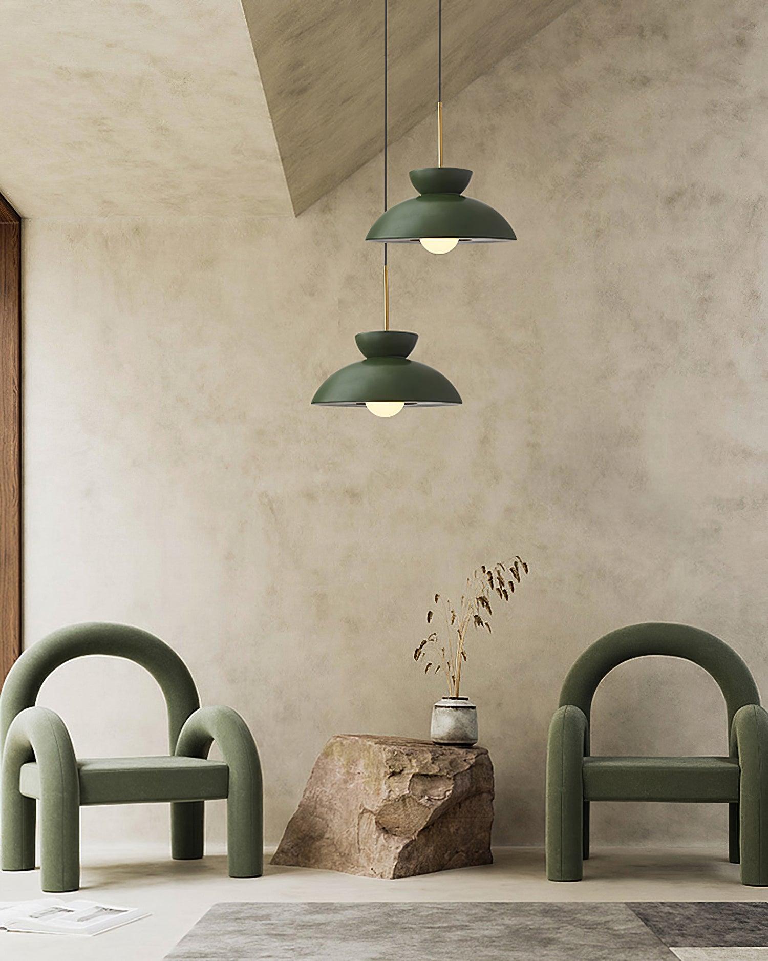 Suspension industrielle ZOVEX en résine – luminaire design salon – Klaross