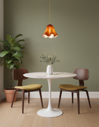 Suspension Astrée ambiance chaleureuse en verre ambré – Klaross