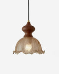 Suspension en verre ambré Iolande, luminaire design pour salon et salle à manger – Klaross