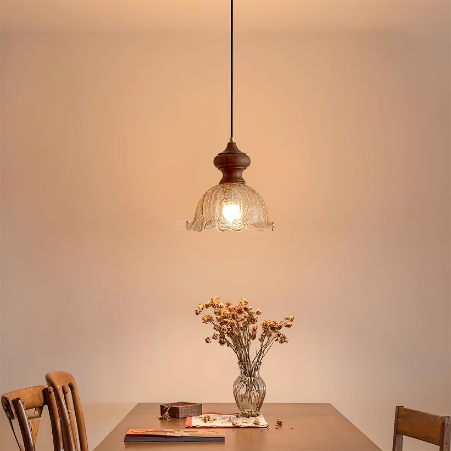 Suspension Iolande suspension décorative en verre ambré – Klaross