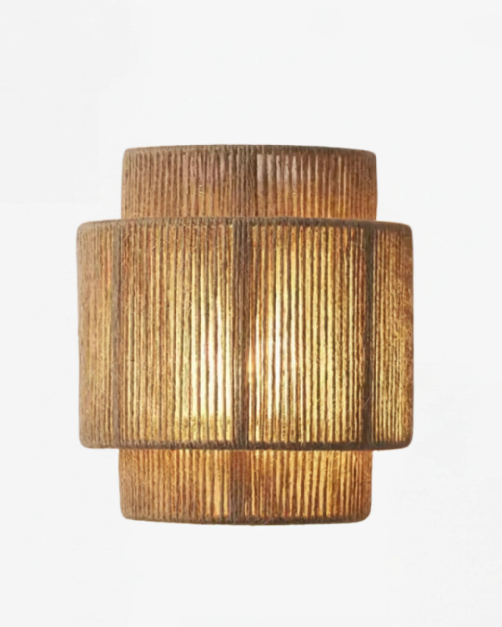 Applique murale en rotin et chanvre tissé, style rétro pour salon ou chambre, compatible ampoule LED E27.