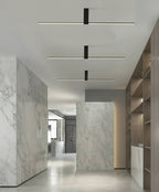 Barre lumineuse LED noire 90 cm, lampe fine pour cuisine, bureau ou couloir.