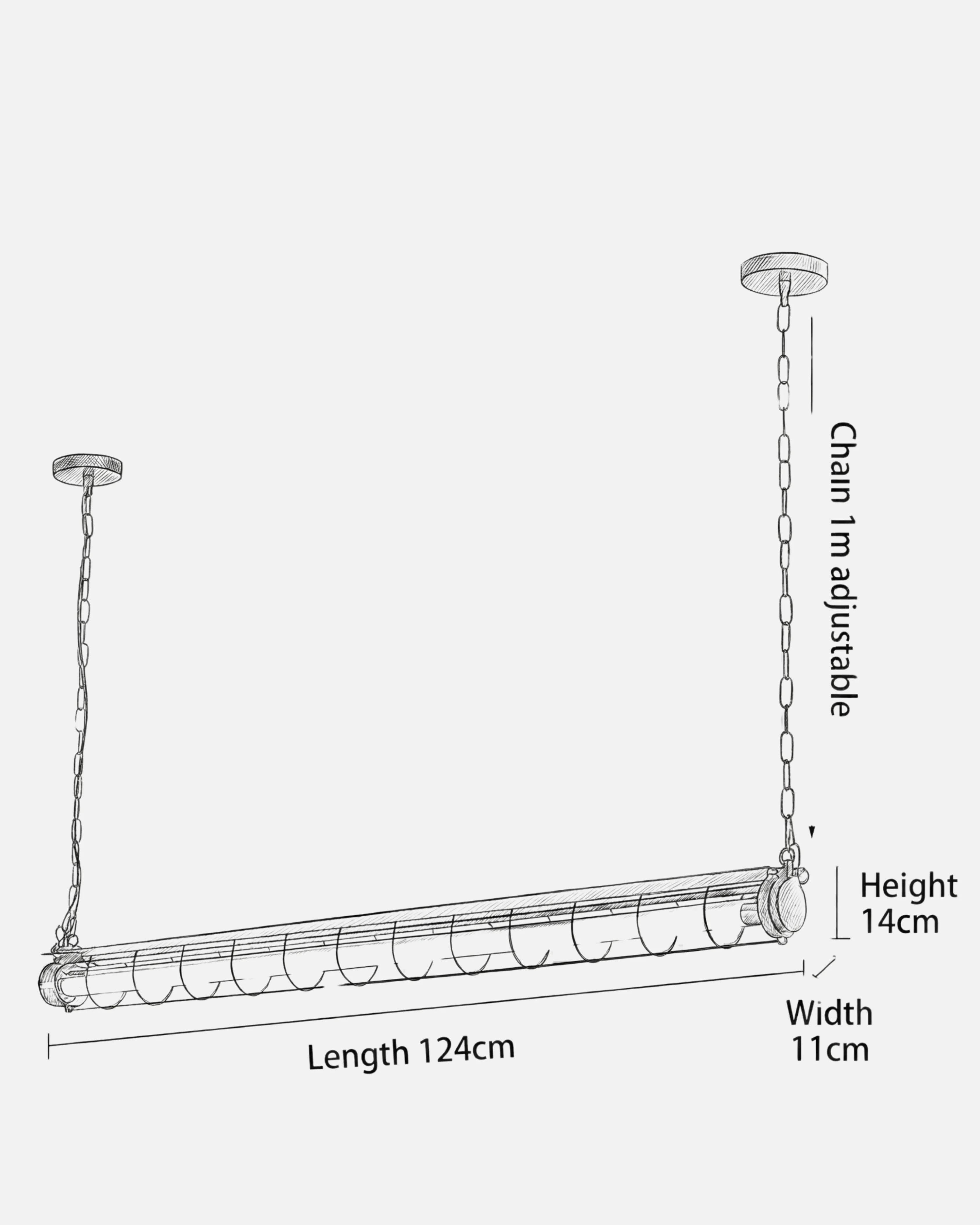 Lustre décoratif en verre pour éclairage suspendu dans salon ou salle à manger — Klaross.