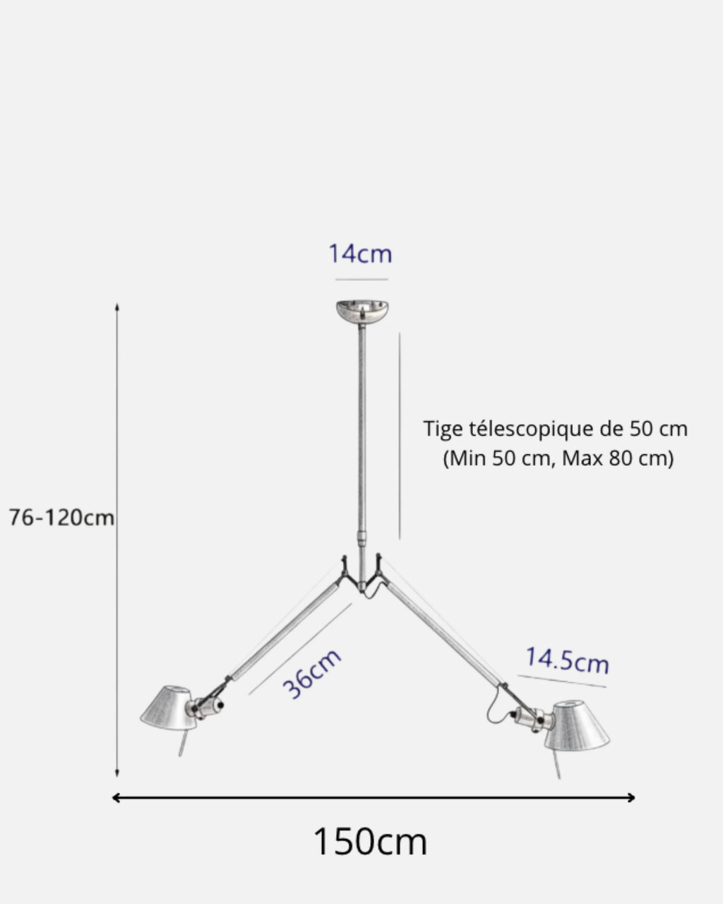 Lustre moderne idéal pour décorer salon, salle à manger ou chambre avec une lumière douce — Klaross.