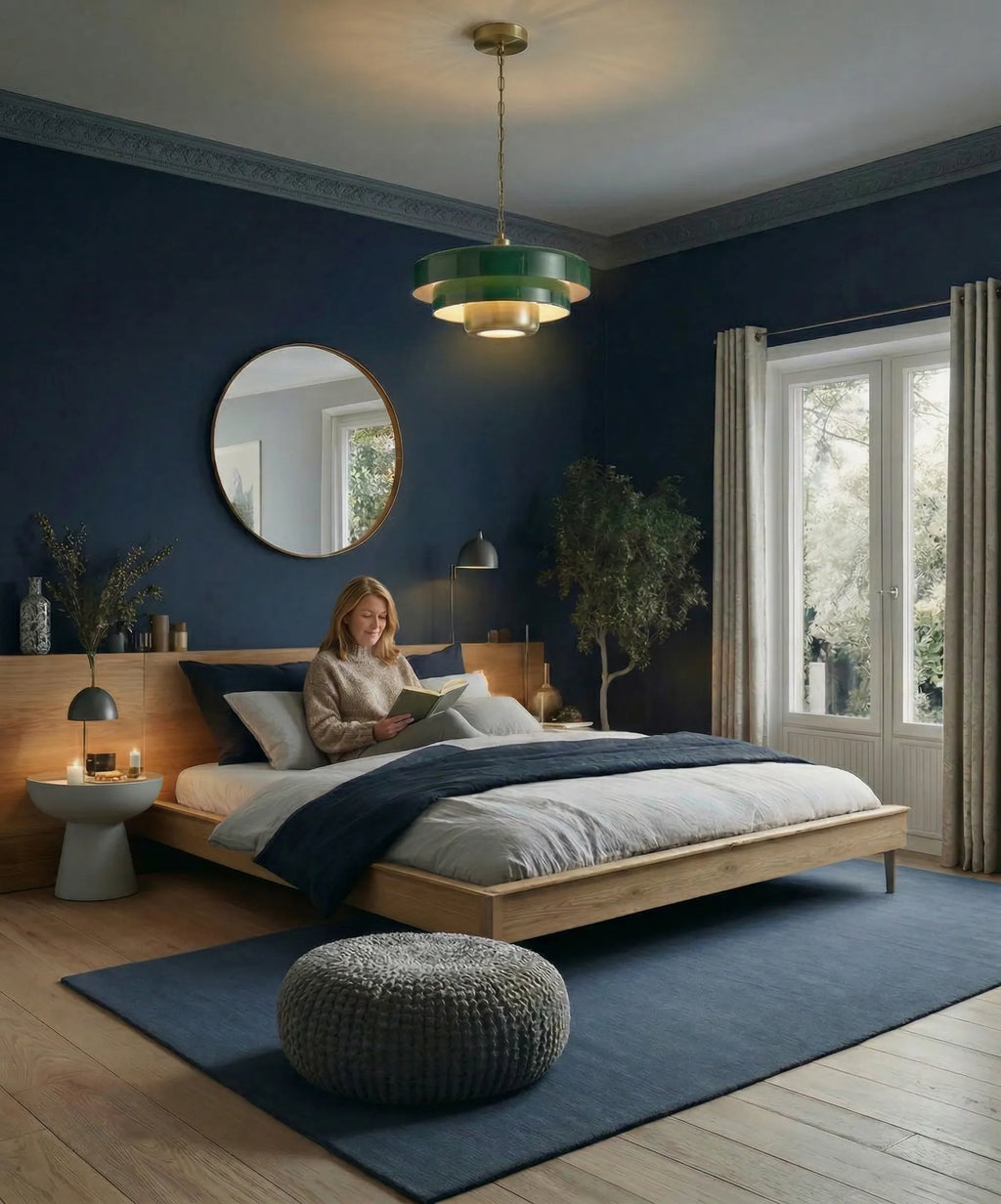 Lustre en verre lumineux design pour intérieur moderne dans salon ou salle à manger — Klaross