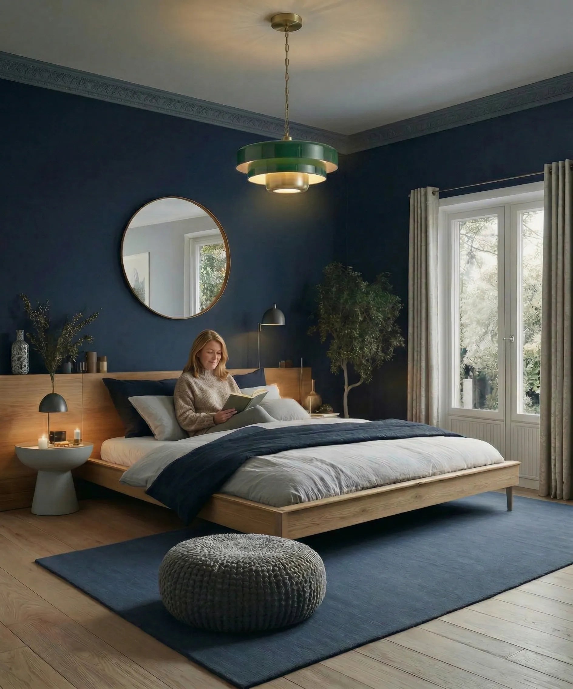 Lustre en verre lumineux design pour intérieur moderne dans salon ou salle à manger — Klaross