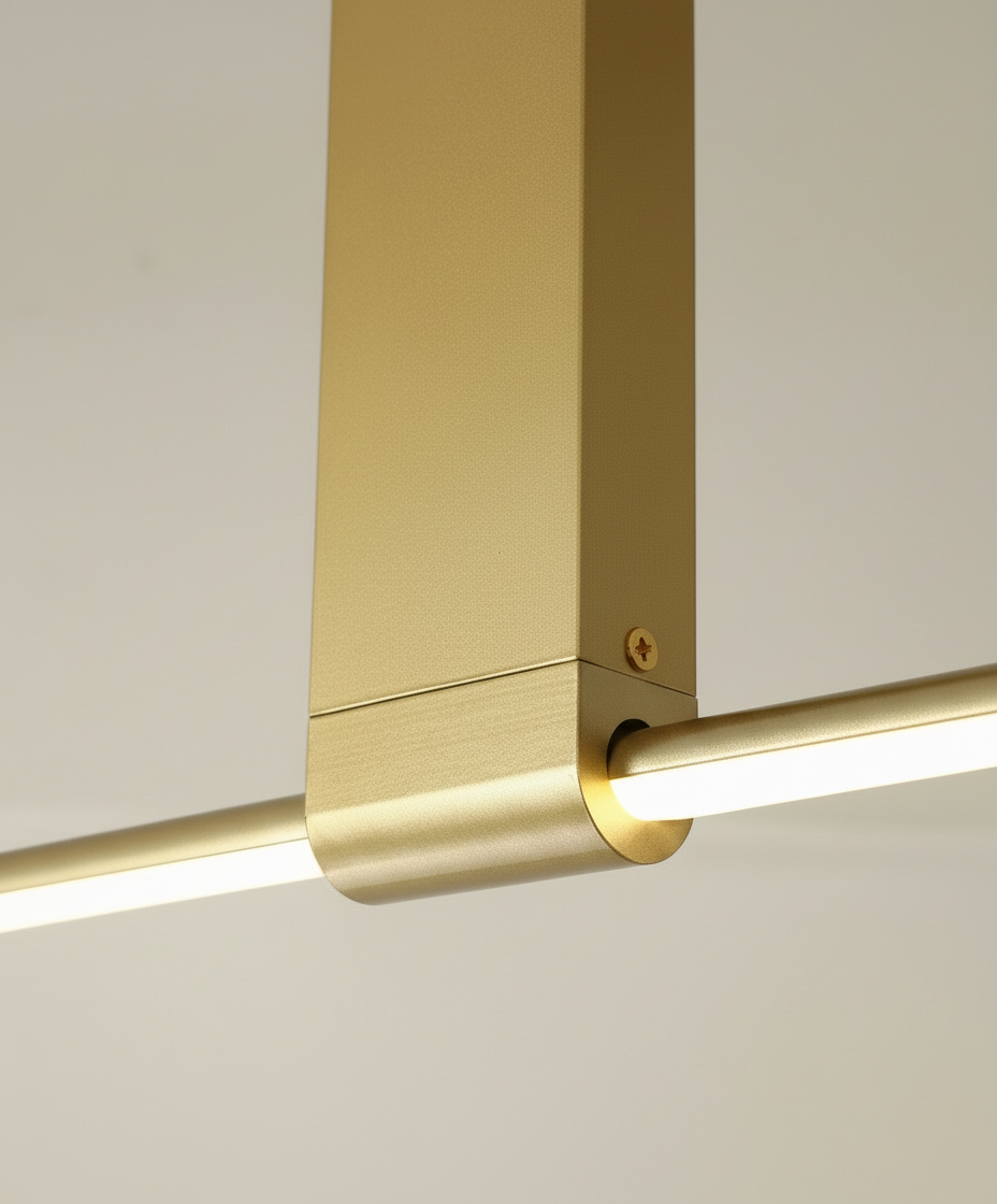 Lampe de plafond longue 90 cm noire, profil LED minimaliste pour éclairage élégant et discret.