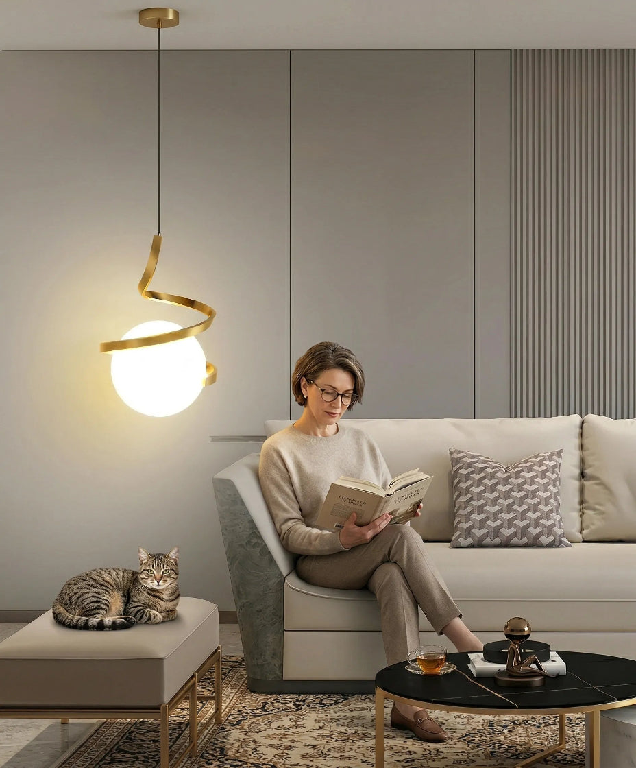 Lampe plafond en verre esthétique pour décoration moderne de la maison.
