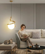 Lampe plafond en verre esthétique pour décoration moderne de la maison.