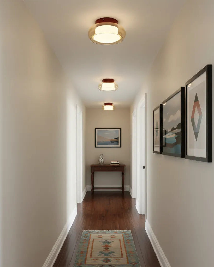 Lampe plafond en verre inspiré nature pour maison.