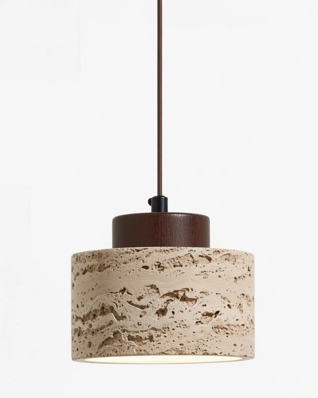 Lampe suspendue en pierre béton design minimaliste, idéale en chevet ou au-dessus d’un comptoir.