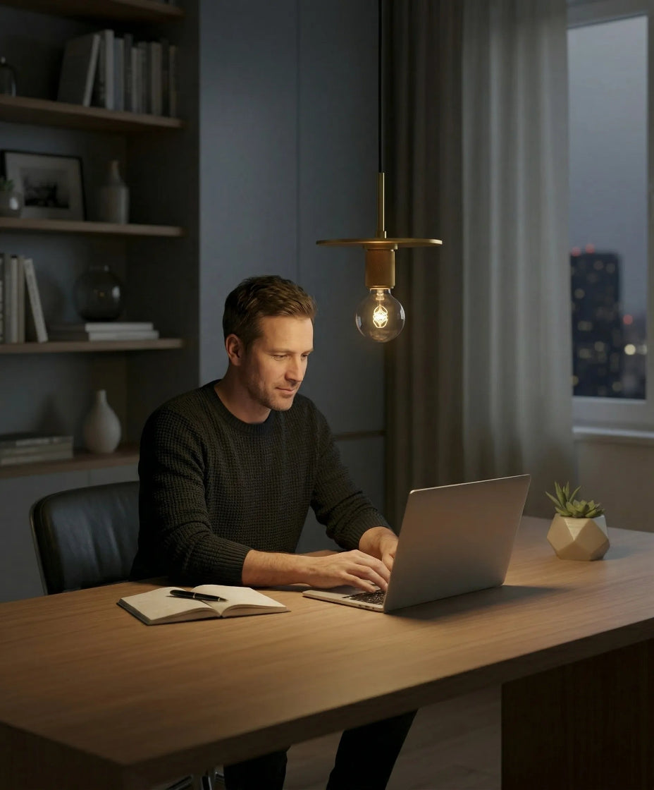Lampe suspendue en verre design pour une décoration intérieure moderne.
