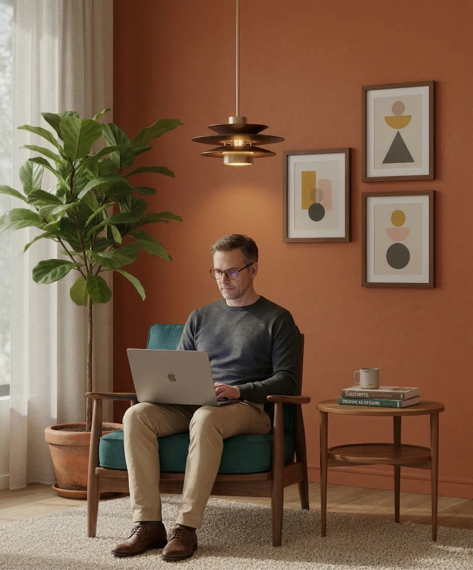 Lampe suspendue en verre design pour éclairage intérieur élégant.