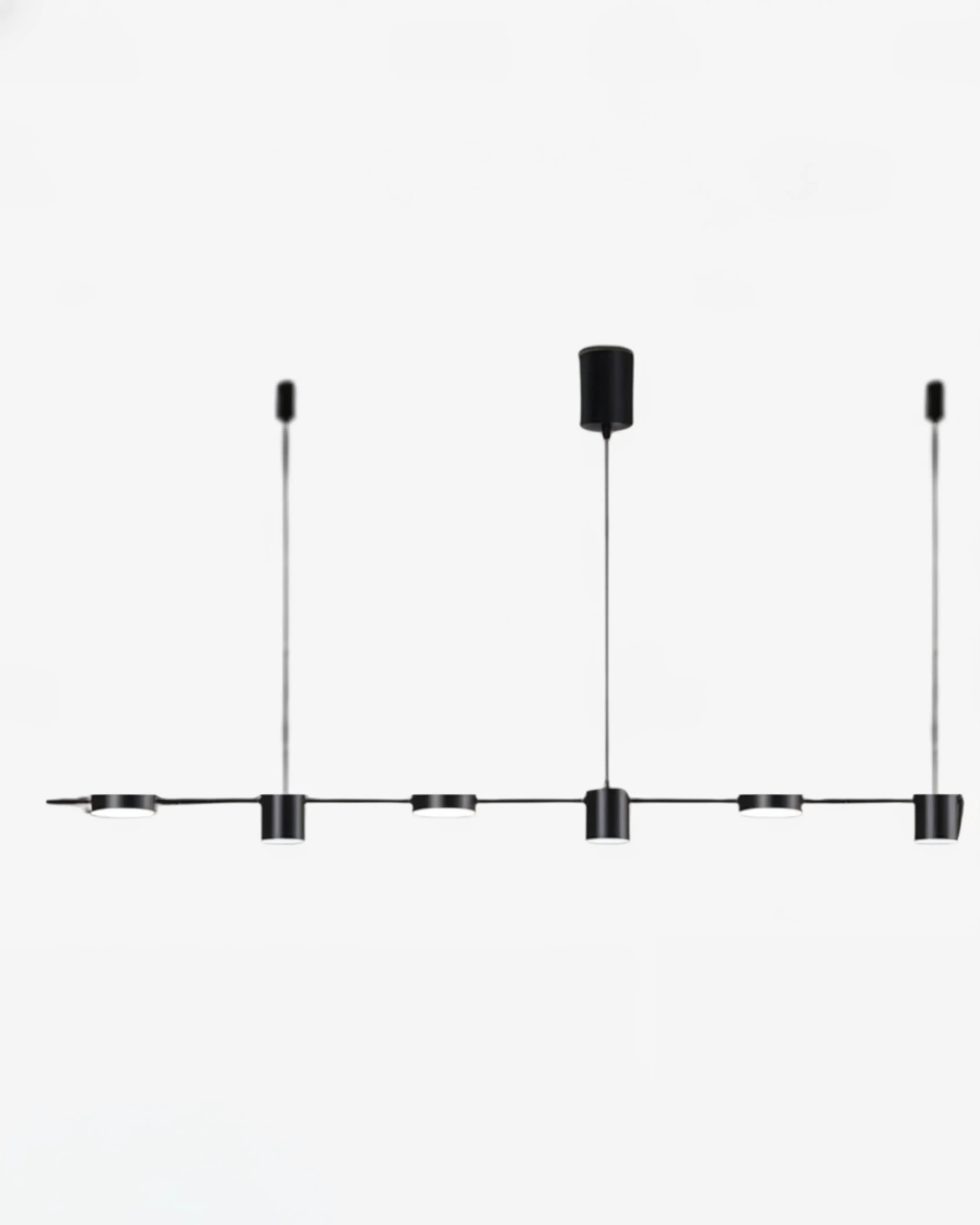 Suspension industrielle noire à 3 lampes LED, design moderne idéal pour cuisine, salle à manger ou salon.