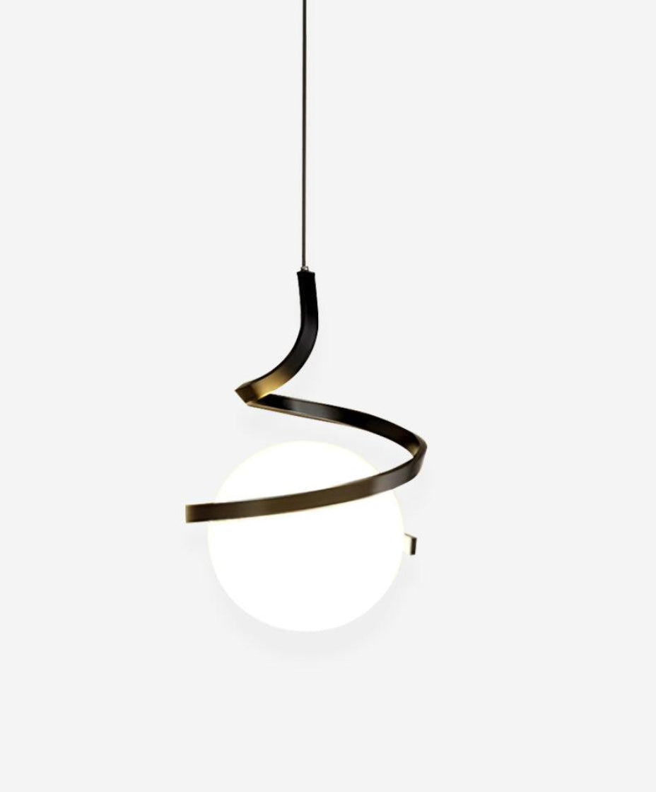 Luminaire compact en verre pour plafond dans un espace intérieur moderne.