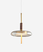 Luminaire en verre design style lustre moderne.