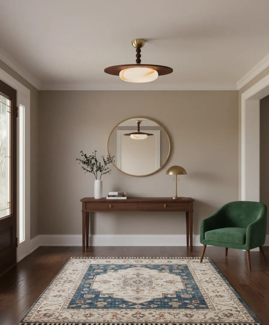 Luminaire en verre design en suspension pour maison moderne.