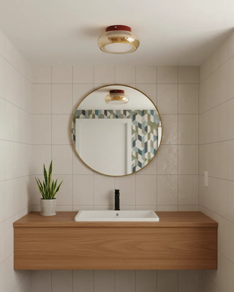 Luminaire en verre organique pour maison moderne.