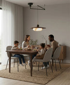 Luminaire suspendu en verre pour éclairage design du salon.
