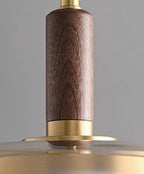 Lustre en verre élégant pour salon contemporain.