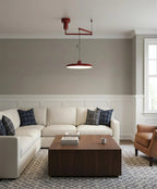 Lustre moderne en verre suspendu pour intérieur design et lumineux.