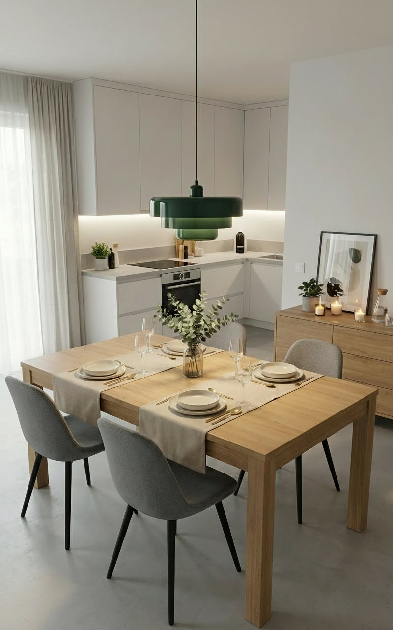 Plafonnier rouge industriel chic, parfait pour créer une ambiance urbaine style New York dans un salon avec canapé gris et déco moderne.