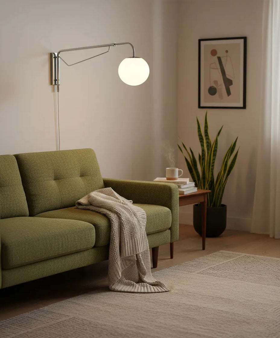 Plafonnier en verre pour ambiance moderne dans intérieur design.