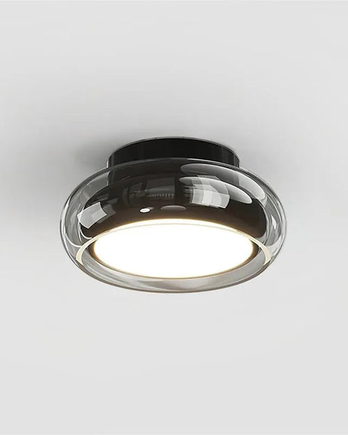Plafonnier en verre minéral pour éclairage intérieur.