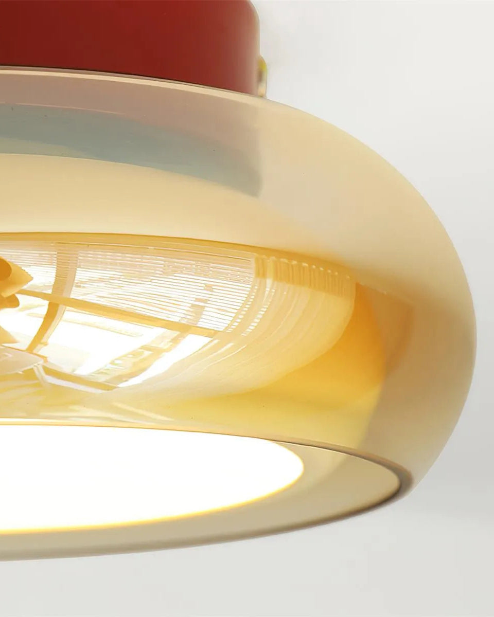 Plafonnier en verre organique pour intérieur contemporain.
