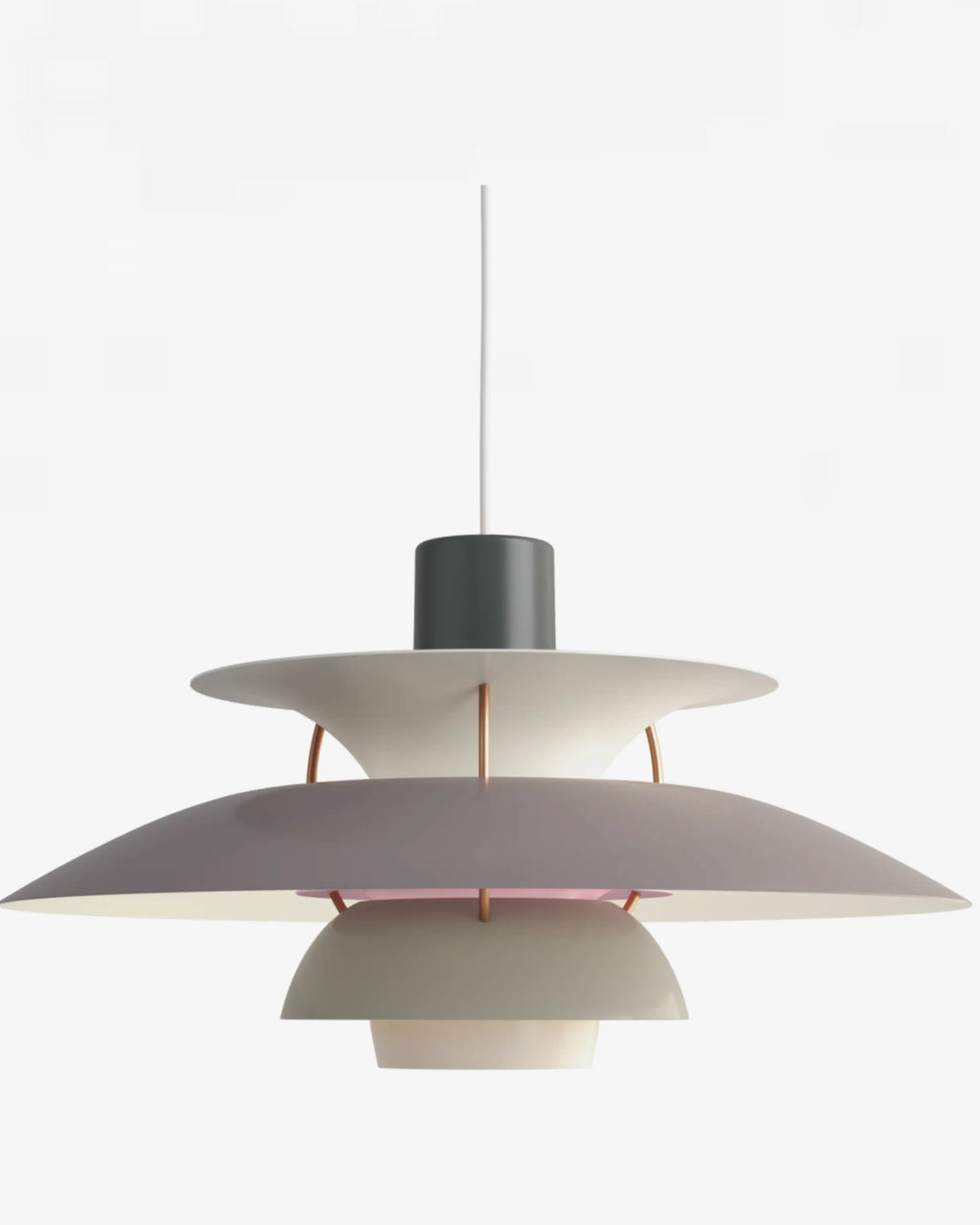Suspension nordique en aluminium mat avec silhouette soucoupe idéale pour un salon moderne