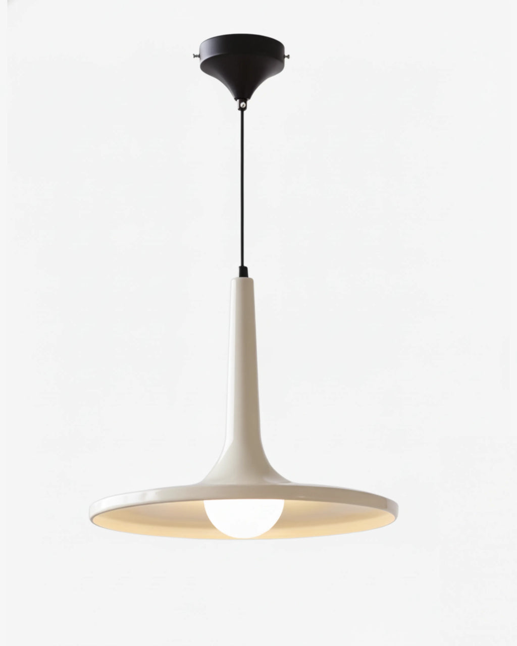 Suspension moderne rouge en métal 30 cm, lampe pendante style industriel avec ampoule LED E14 idéale pour cuisine ou bar.