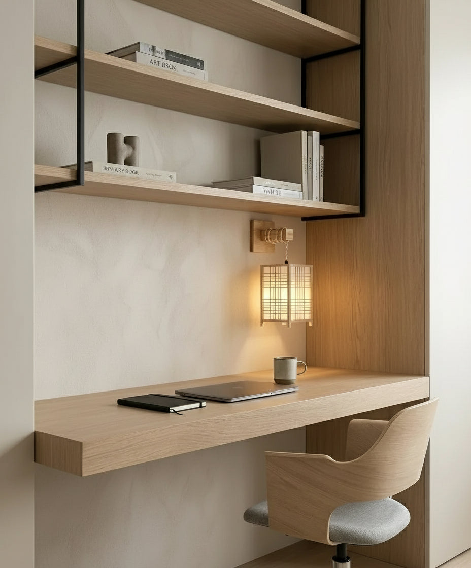 Suspension murale en bambou tressé, design japonais zen, douille E27, idéale pour hôtel, spa ou chambre