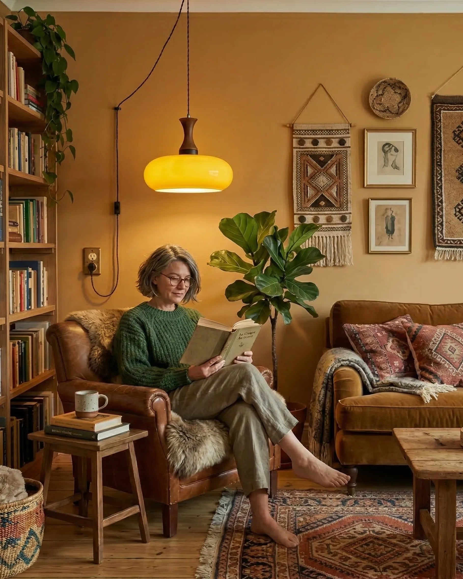 Suspension en verre design pour plafond, idéale pour salle à manger avec éclairage doux et élégant.