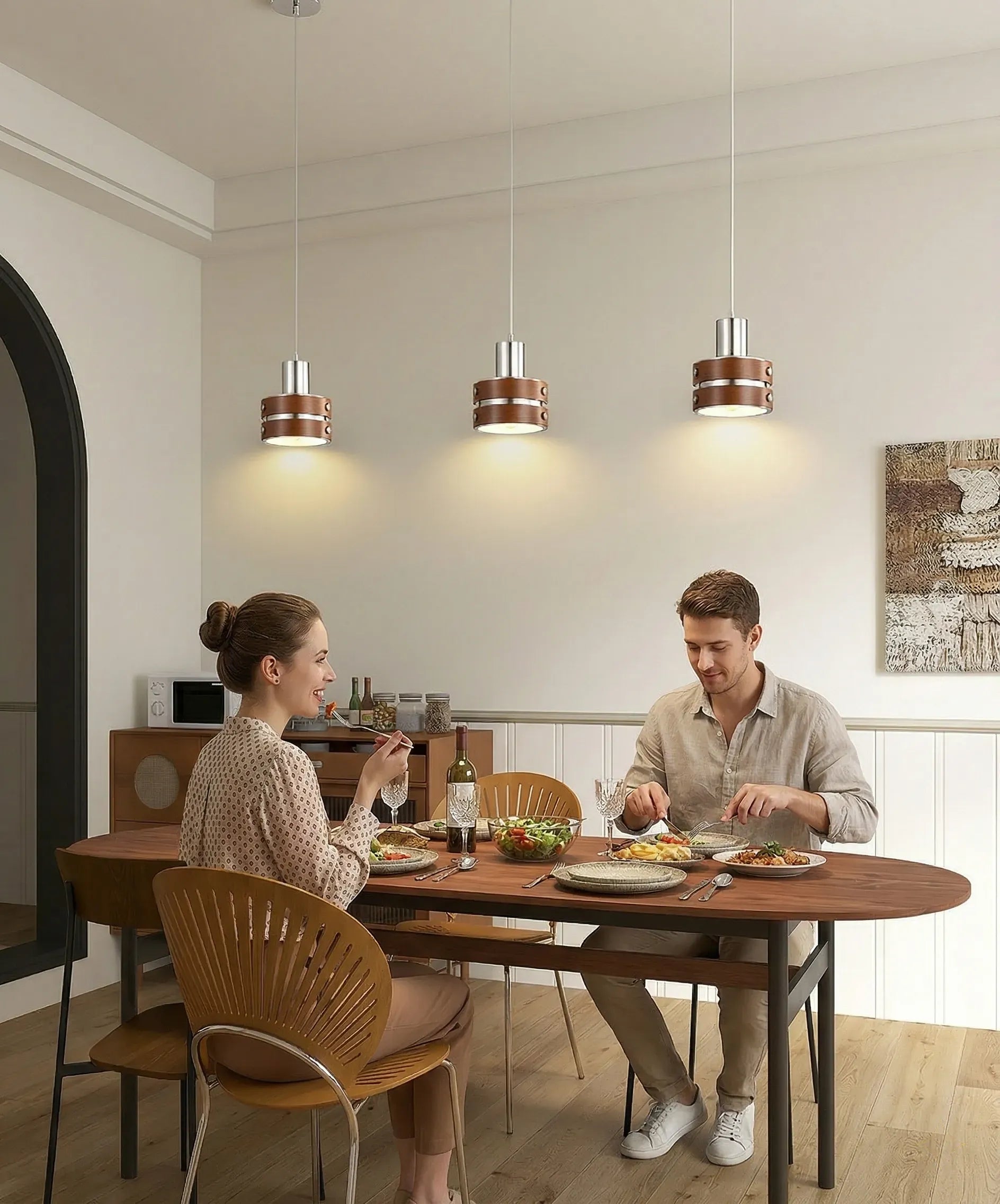 Suspension en verre pour éclairage décoratif intérieur moderne.